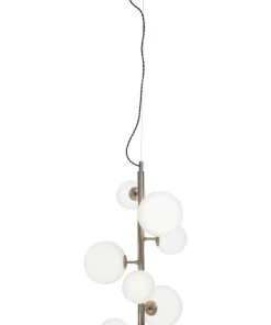 MOLEKYL Taklampa Lodrät 7L 38cm Tenn/Vit