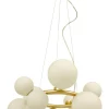 MOLEKYL Taklampa Rund 50cm Matt Mässing/Opalvit