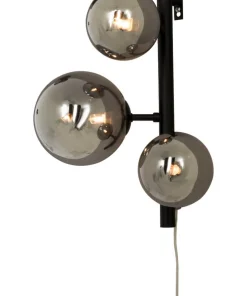 MOLEKYL Vägglampa 36cm Svart/Rökgrå