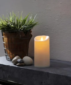 M-Twinkle LED Blockljus 15cm Elfenbensvit