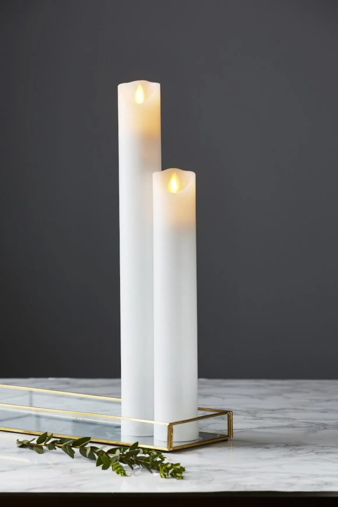 M-TWINKLE LED-Blockljus 30cm Vit