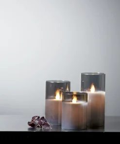 M-TWINKLE LED-Blockljus 15cm Svart