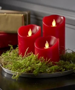 M-TWINKLE LED-Blockljus 15cm Röd