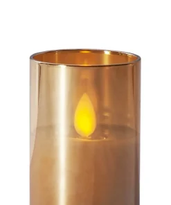 M-TWINKLE LED-Blockljus 7,5cm Amber