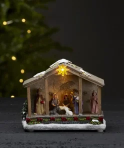 NATIVITY Panorama Krubba 19cm Flerfärgad