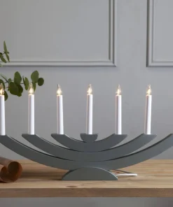 NAVIDA Ljusstake 7L 60cm Dimgrå