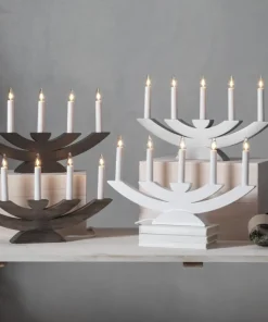 NAVIDA Ljusstake 5L 42cm Dimgrå