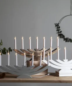 NAVIDA Ljusstake 7L 60cm Grå