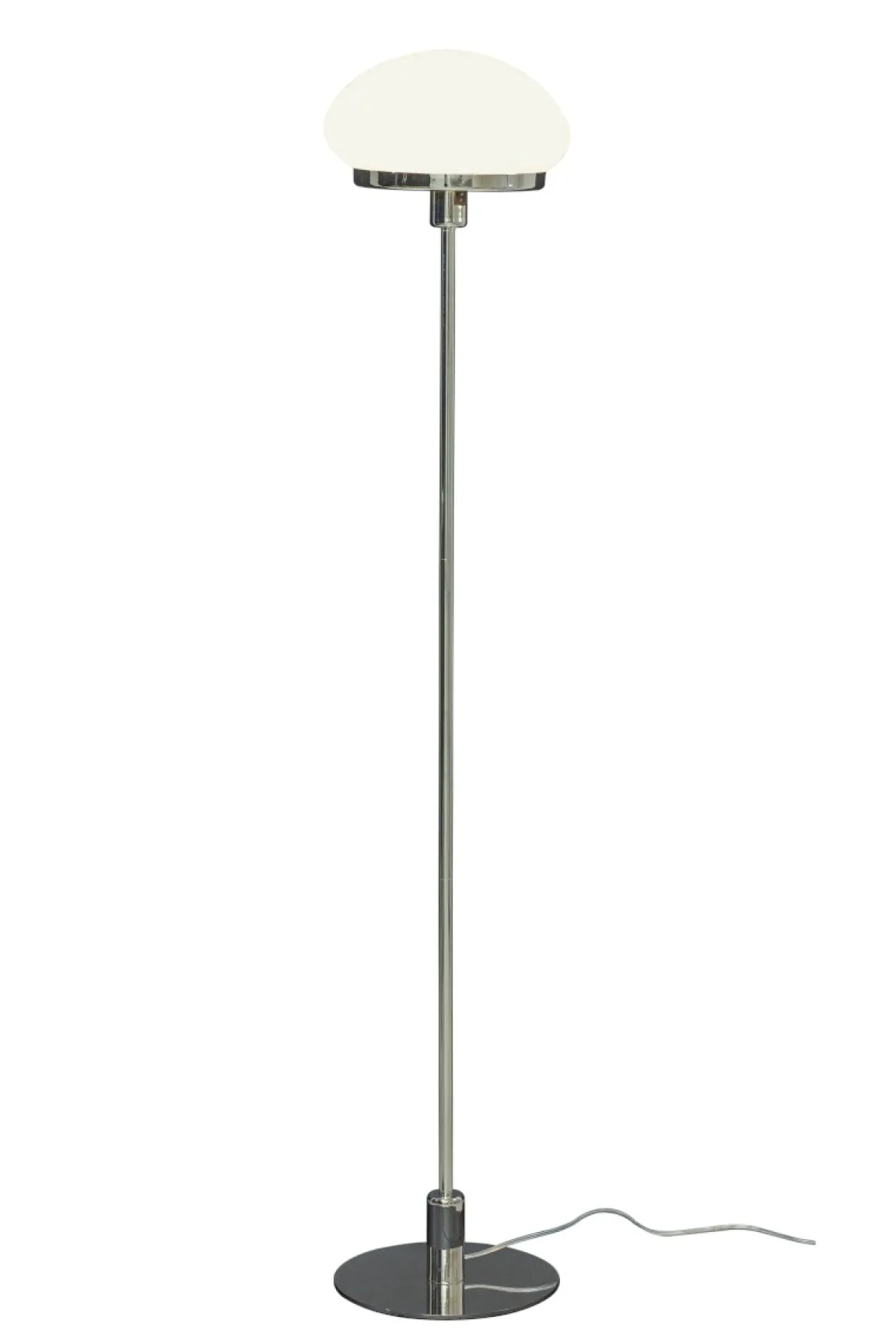 NEW AUGUST Golvlampa 140cm Krom/Opalvit