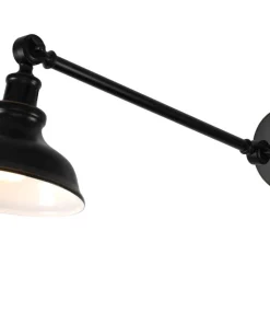 NEW HAVEN Vägglampa 60cm Antiksvart/Gulddekor