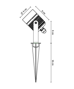 NOVA Appstyrd 6cm 12V Svart IP65