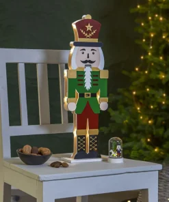 NUTCRACKER Batteridekoration 52cm Grön