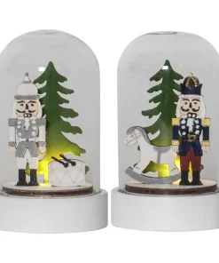 NUTCRACKER Batteridekoration 2-Pack 9cm Flerfärgad