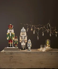 NUTCRACKER Bordsdekoration Batteri 25cm Grön/Röd