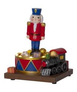 NUTCRACKER Dekorationsfigur Batteri 16cm Flerfärgad