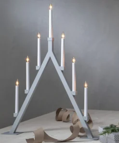 OLIVER Ljusstake 7L 75cm Grå