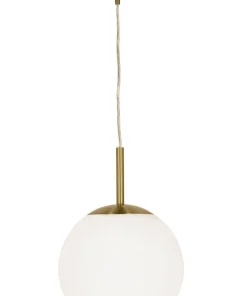 OPAL Takpendel 25cm Matt Mässing/Opalvit