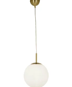 OPAL Takpendel 30cm Matt Mässing/Opalvit