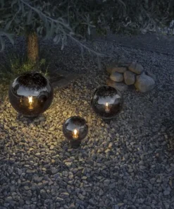ORBY Klot Utomhusdekoration 20cm Svart