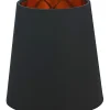 ORIVA Lampskärm Bomull 17cm Svart/Guld