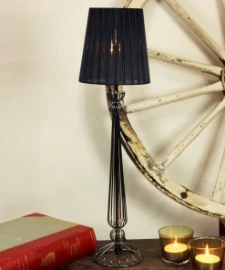 ORIVA Lampskärm Organza 17cm Svart ränder
