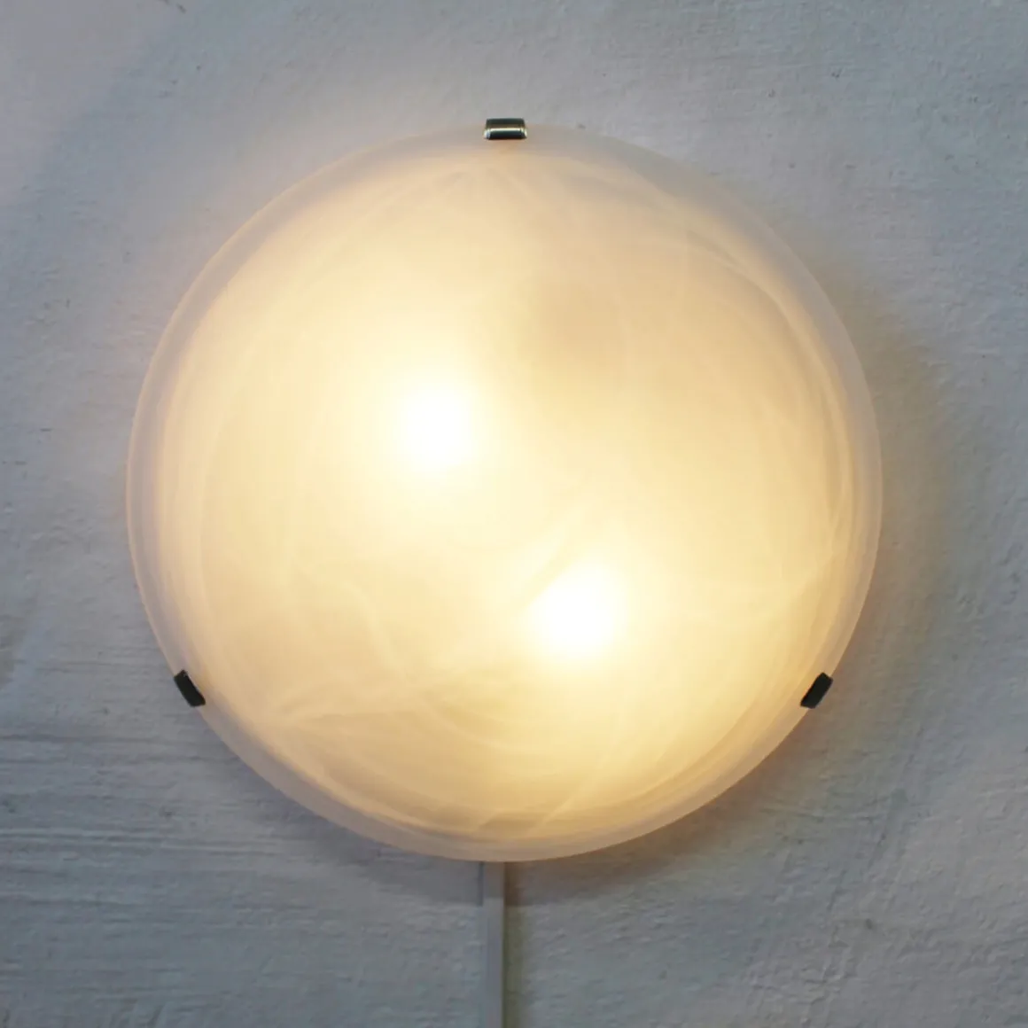 ORIVA Plafond 40cm Vit/Borstad Stål