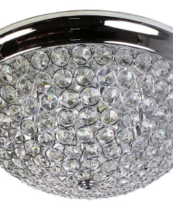 ORIVA Plafond Kristall K9 46cm Krom/Klar IP20