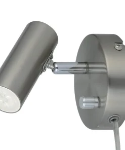 ORIVA Väggspot MiniGU10 10cm Borstad stål