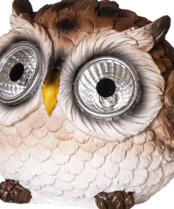 OWL Solcells-Dekoration 8cm Brun