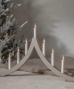 PAGOD Ljusstake 7L 40cm Elefantgrå
