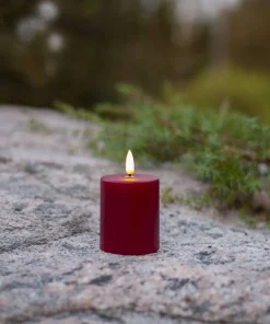 Paula Flamme LED Ljus Röd 10 cm Skymningsrelä