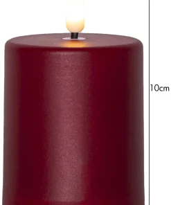 Paula Flamme LED Ljus Röd 10 cm Skymningsrelä