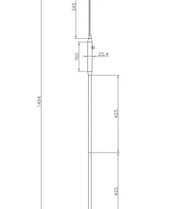 PILOT Golvlampa 135cm Svart