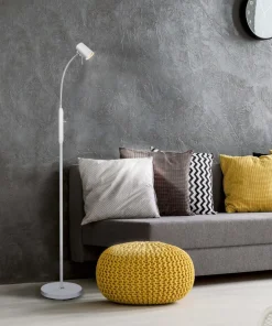 PILOT Golvlampa 135cm Vit/Krom