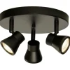 PLUTO Takspot Rund 3L Dimbar 20cm Svart