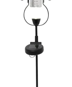 PLUVIO Regnmätare Solcell 65cm Svart