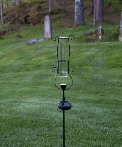 PLUVIO Regnmätare Solcell 65cm Svart