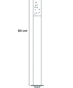 POLLUX Pollare 64cm 12V Svart IP44