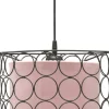RING Taklampa 30cm Svart/Klar Rosa