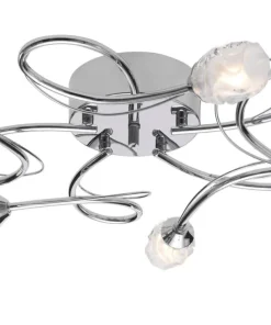 ROSE Plafond 53cm Krom/Frostat glas
