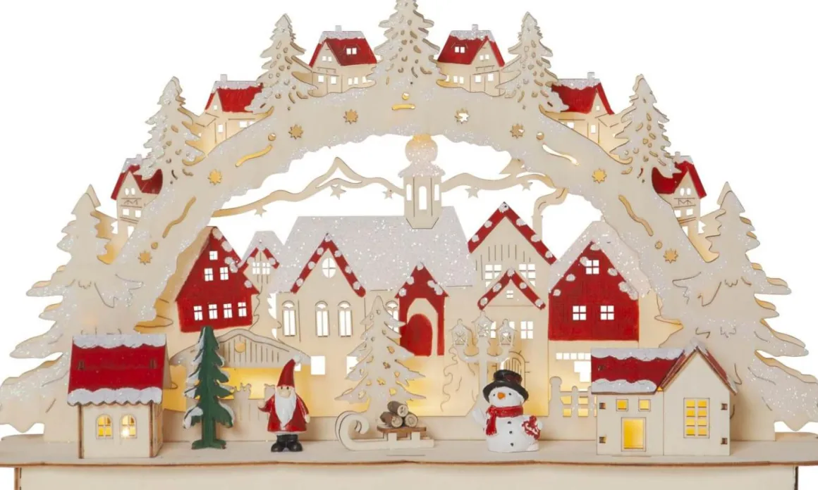 ROSENHEIM Ljusstake Batteri 10L 46cm Natur