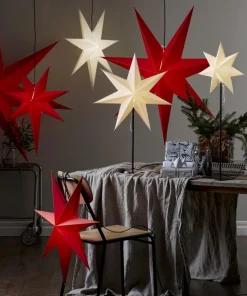 ROZEN Pappersstjärna 70cm Röd