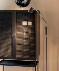 SANDNES Golvlampa 140cm Svart/Krom