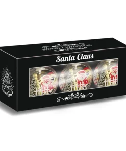 SANTA CLAUS Kula Batteri 10,7cm 3-Pack