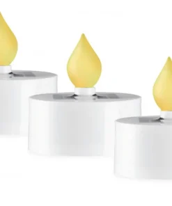 SAUL 3-PACK Solcells-Ljus 5,5cm Vit