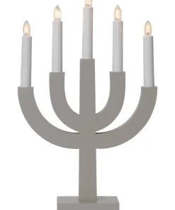 SELMA Träljusstake 25cm Elefantgrå