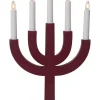SELMA Träljusstake 25cm Röd