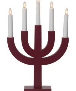 SELMA Träljusstake 25cm Röd