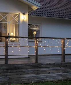 SERIE LED Istappsslinga Crispy Ice White 480L 11,9m Svart