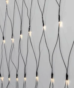 SERIE LED Ljusnät Crispy Ice White 160L 2m Svart